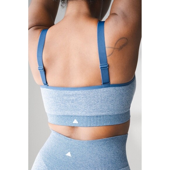 Vitality Formation Scoop Bra Navy Heather Size Large - Picture 2 of 10